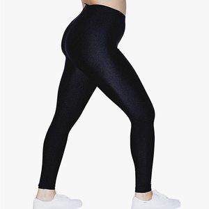 American apparel nylon leggings with sheen